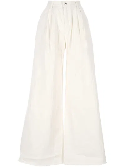 Marques' Almeida Marques Almeida White Wide Leg Trousers