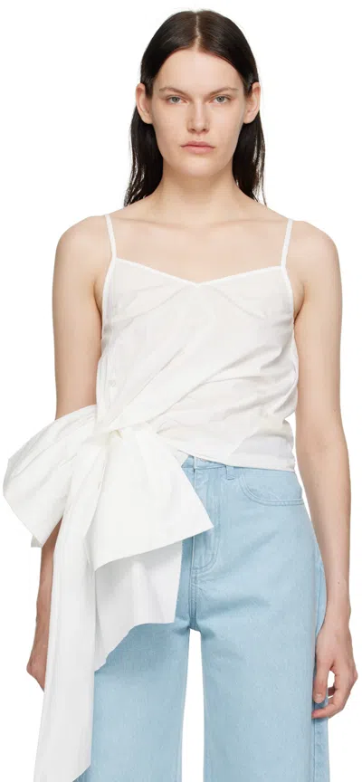 Marques' Almeida White Asymmetrical Camisole