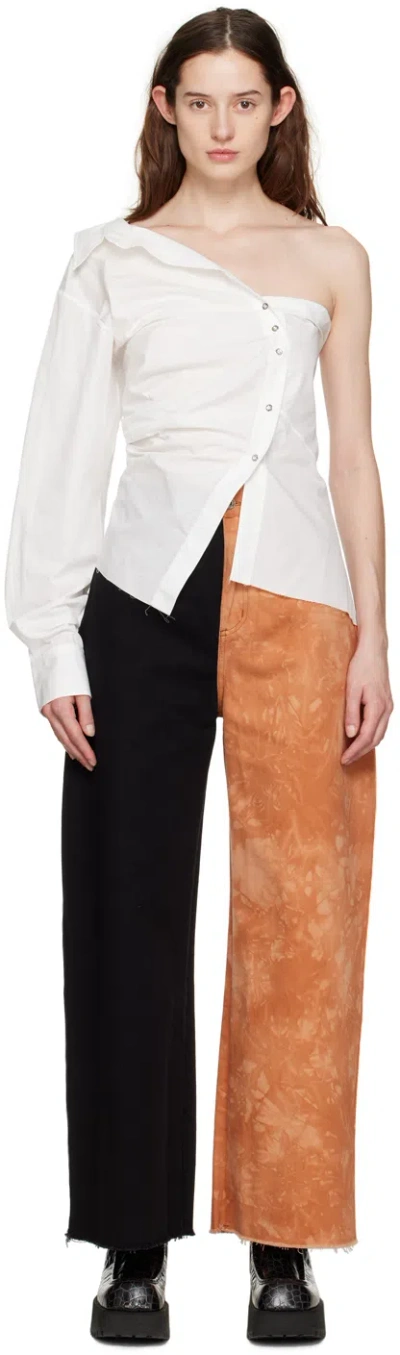 Marques' Almeida White One Shoulder Shirt