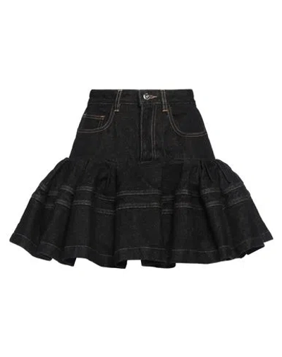 Marques' Almeida Woman Denim Skirt Black Size 8 Organic Cotton