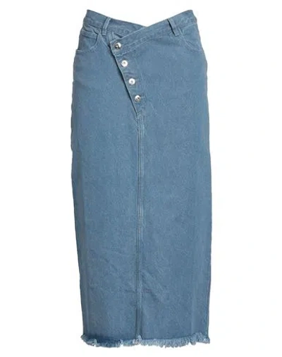 Marques' Almeida Woman Denim Skirt Blue Size 6 Recycled Fibers, Recycled Cotton, Organic Cotton