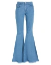 Marques' Almeida Woman Jeans Blue Size 6 Cotton In Blue
