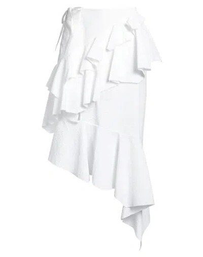 Marques' Almeida Woman Midi Skirt White Size 6 Cotton