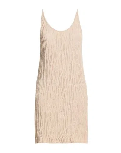 Marques' Almeida Woman Mini Dress Beige Size Xs Recycled Cotton In Gold