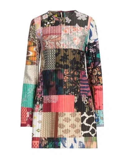 Marques' Almeida Woman Mini Dress Military Green Size 6 Viscose