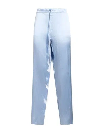 Marques' Almeida Woman Pants Light Blue Size 2 Silk