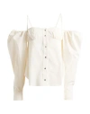 Marques' Almeida Woman Shirt Beige Size 6 Organic Cotton In Beige