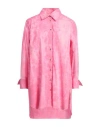Marques' Almeida Woman Shirt Fuchsia Size 2 Cotton In Pink