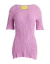 Marques' Almeida Woman Sweater Mauve Size M Cotton In Purple