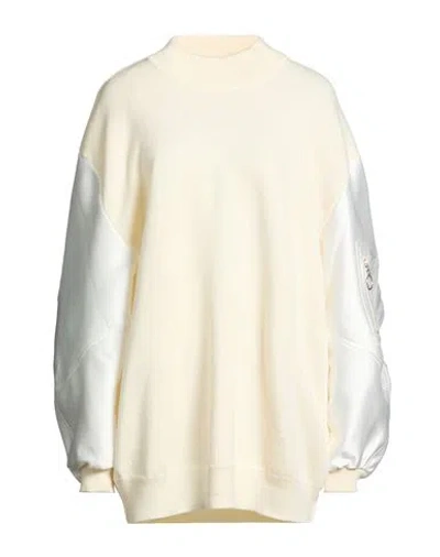 Marques' Almeida Woman Sweater Off White Size S Merino Wool In Yellow