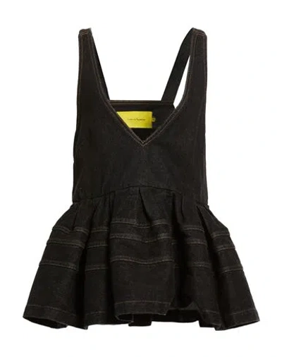 Marques' Almeida Woman Top Black Size M Organic Cotton