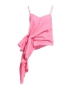 Marques' Almeida Woman Top Fuchsia Size 2 Organic Cotton In Pink