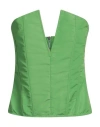 Marques' Almeida Green V-neck Tank Top In Green