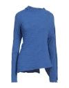 Marques' Almeida Woman Turtleneck Azure Size M Recycled Cotton In Blue
