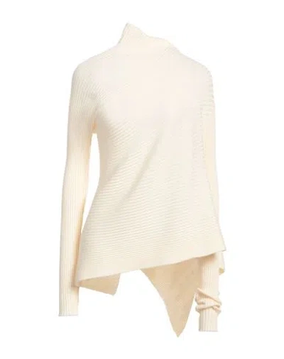 Marques' Almeida Woman Turtleneck Ivory Size L Merino Wool In White