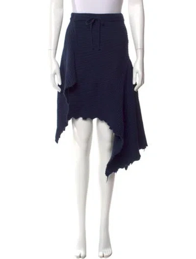 Pre-owned Marques' Almeida Wool Mini Skirt In Blue