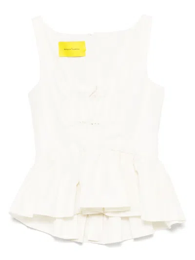 Marques' Almeida Wrinkled Top In Neutrals