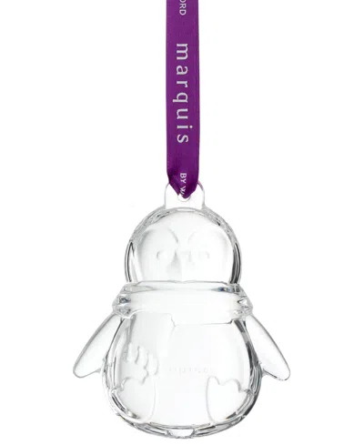 Marquis By Waterford Crystal Penguin Ornament In Purple