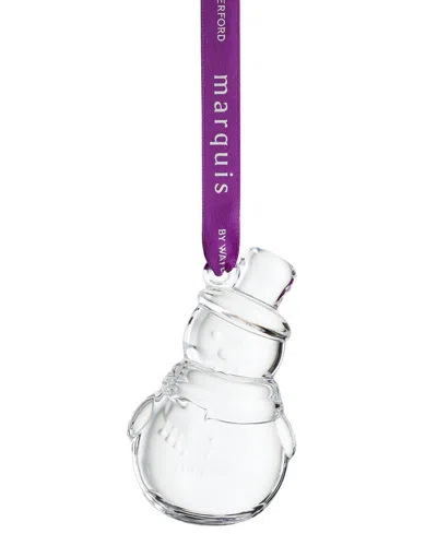 Marquis By Waterford Crystal Snowman Ornament In Purple