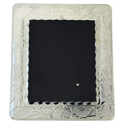 Pre-owned Marquis By Waterford Large Waterford Crystal Floral Picture Frame, Ireland, Circa 1990 In Gray