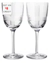 Marquis By Waterford Set Of 2 Marquis Vector White Wine Glasses With $8 Credit