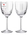 Marquis By Waterford Set Of 2 Marquis Vector White Wine Glasses With $8 Credit In Transparent