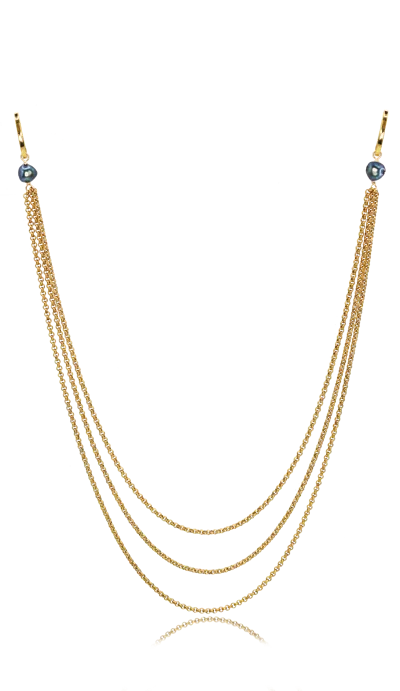 Marquise Swim Women's Blue Bikini Charm - Drapery Peacock Pearl & Gold