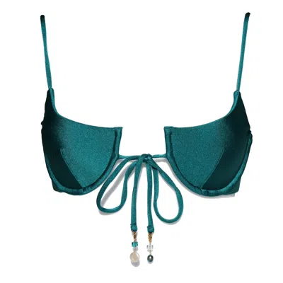 Marquise Swim Women's Blue Bikini Top Cabaret - Teal