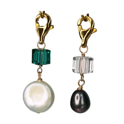 Marquise Swim Women's Blue / Gold / White Bikini Charms - Teal Pearl & Gold