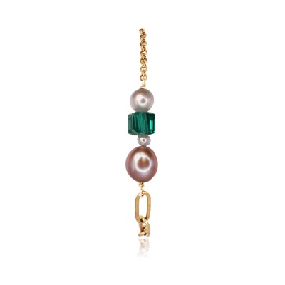 Marquise Swim Women's Blue / Pink / Purple Bracelet - Together - Indicolite Crystal Pearl & Gold