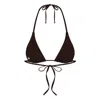 Marquise Swim Women's Brown Bikini Top Canvas String - Espresso In Brown