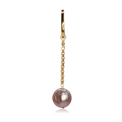 Marquise Swim Women's Gold / Pink / Purple Bikini Charm - Button Pink Pearl & Gold