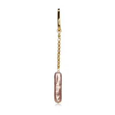 Marquise Swim Women's Gold / Pink / Purple Bikini Charm - Candel Purple Pearl & Gold