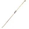 Marquise Swim Women's Gold / Pink / Purple Bracelet - Link Purple Keshi Pearl & Gold