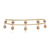 Marquise Swim Women's Gold / Pink / Purple Necklace - Duchess Choker Salmon Pink Pearl