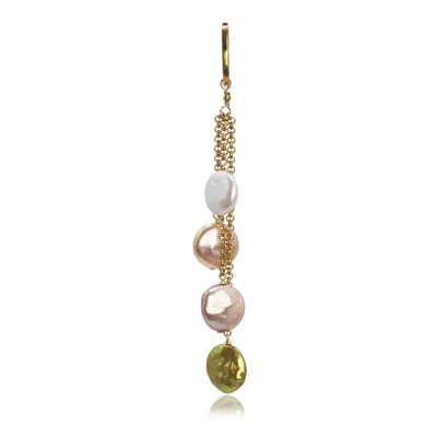 Marquise Swim Women's Gold / White Bikini Charm -  Balloons Pearl & Gold