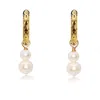 Marquise Swim Women's Gold / White Earrings - Hoop 88 Akoya Pearl & Gold