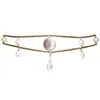 Marquise Swim Women's Gold / White Necklace - White Pearls & Gold Garden Choker