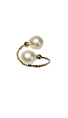 Marquise Swim Women's Gold / White Ring - Twins Gold & White Pearl