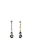 Marquise Swim Women's White / Gold / Black Earrings - Agata Agate Stone & Gold