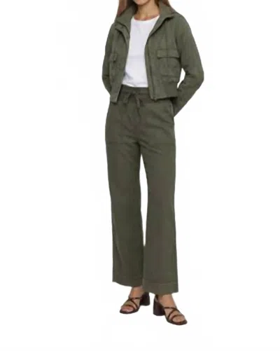 Marrakech Allen Stretch Linen Wide Leg Pant In Sage Brush In Green