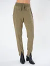 Marrakech Isa Slit Hem Jogger In Oak In Green