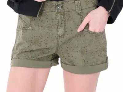 Marrakech Joyce Printed Twill Short In Moss Mandala In Multi