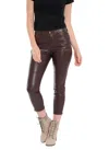 Marrakech Koen Vegan Leather Pant In Dark Roast In Multi