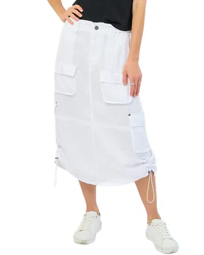 Marrakech Lilo Linen Midi Skirt In White