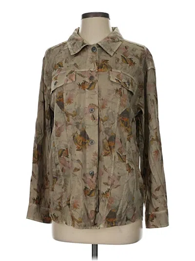 Pre-owned Marrakech Long Sleeve Blouse In Gray