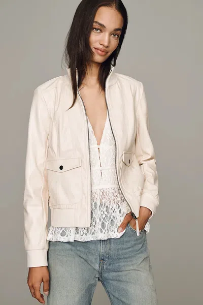 Marrakech Serene Faux Leather Jacket In Neutral