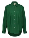 Marrakshi Life Button-down Cotton Shirt In Green