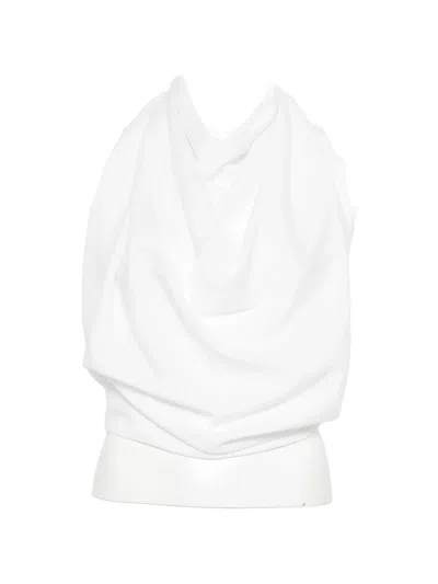 Marrakshi Life Draped Halterneck Top In White