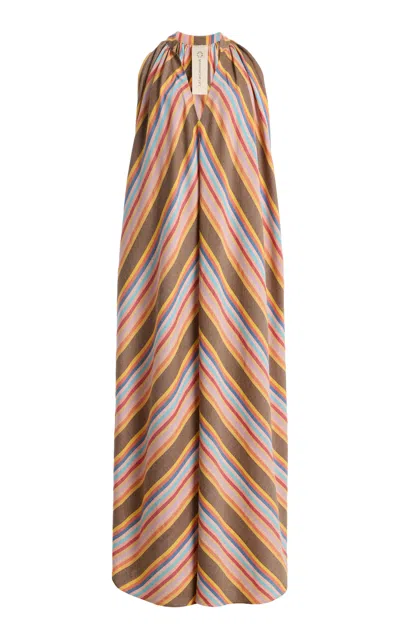 Marrakshi Life Exclusive La Isla The Cotton Halter Dress In Multi